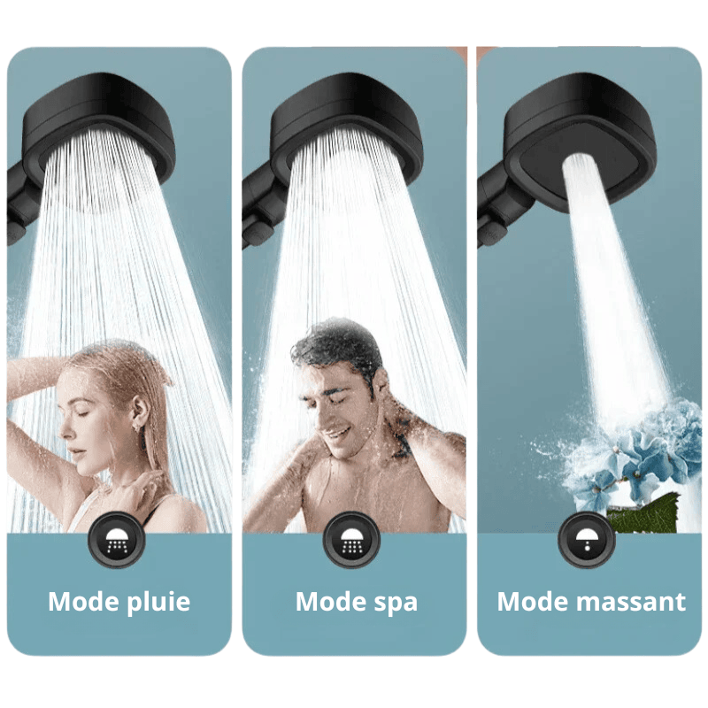pommeau de douche carré