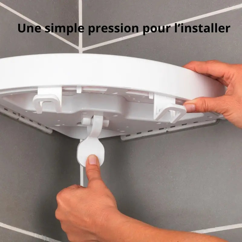 Étagère de douche sans perçage avec système de pression installation