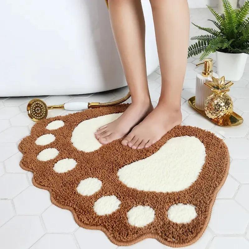 tapis de bain de pied marron
