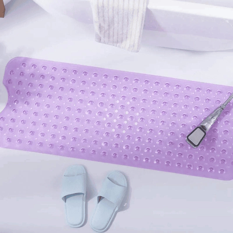tapis de bain pvc bleu