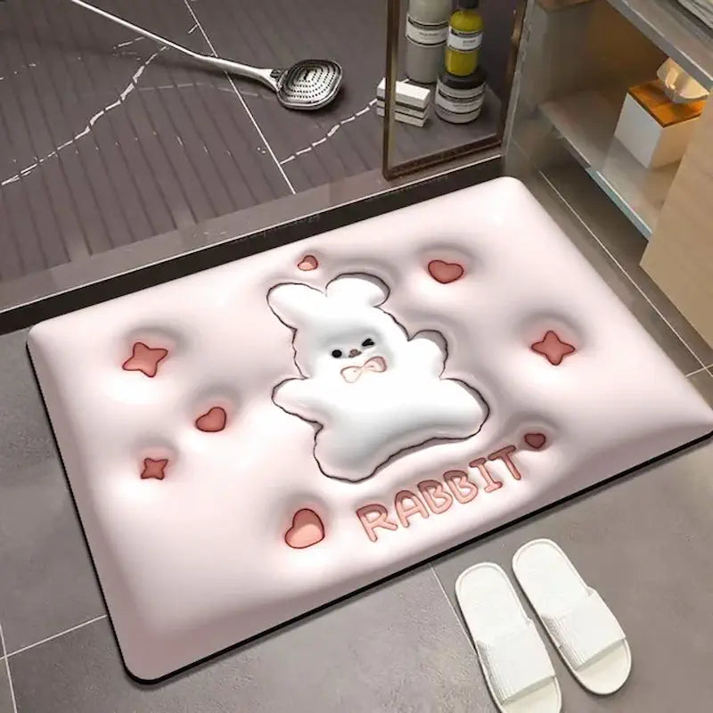 tapis de bain lapin