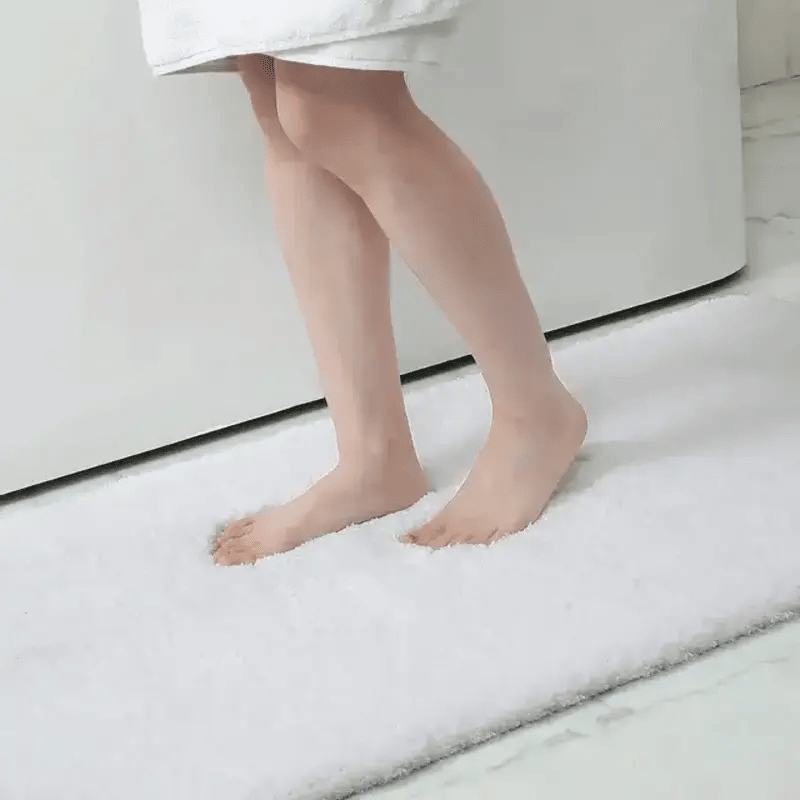 tapis de salle de bain bleu clair