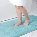 tapis de salle de bain bleu clair