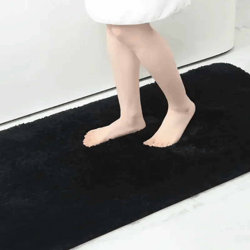 tapis de salle de bain noir