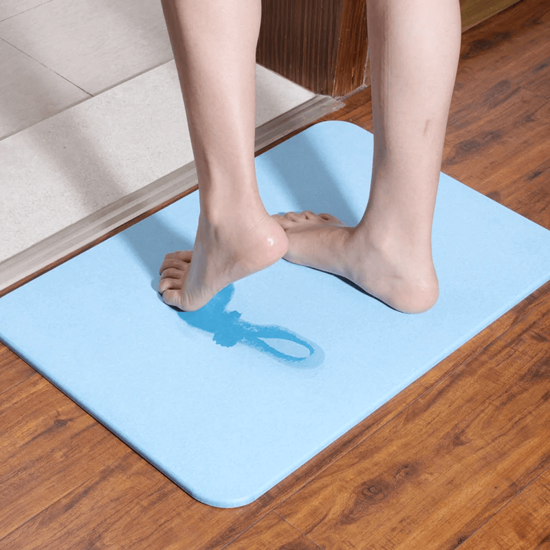 tapis diatomite bleu